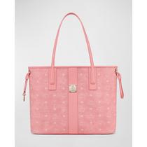 代购MCM流行时尚粉色大容量双面购物托特包休闲女士包袋23新款