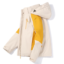 冬季冲锋衣男女两件套三合一加绒加厚防水外套可定制印logo工作服