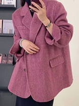 双面羊绒大衣女短款西装韩版2023秋新款小个子高端桑蚕丝毛呢外套