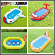 夏季儿童玩水池喷水垫充气玩具游戏垫草坪沙滩户外玩耍洒水戏水垫