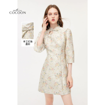 【附赠手包】MISSCOCOON新中式国风盘扣连衣裙女24春新款旗袍裙