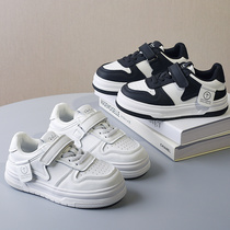2024春季款儿童小白鞋女童板鞋宝宝黑白色熊猫鞋子中小男童运动鞋