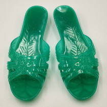 珠江菊花拖鞋夏季女士果冻洗澡塑胶透明妈妈外穿防滑耐磨水晶拖鞋