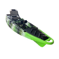 2023年新款脚踏船皮划艇硬艇塑料船脚踏动力艇独木舟休闲钓鱼船