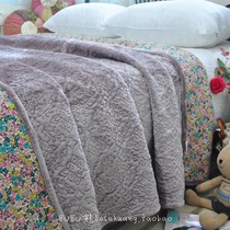 特惠出口韩式法兰绒毛毯子冬季床盖床单加厚暖大小双人床垫绗缝被