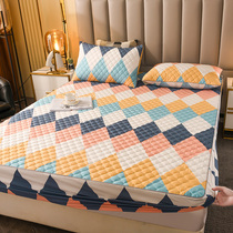 100%纯棉床笠三件套夹棉防尘床罩单件席梦思床垫保护套子床单加厚