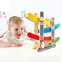 Hape轨道溜溜车儿童益智玩具1-2岁宝宝智力创意游戏礼物四层小车