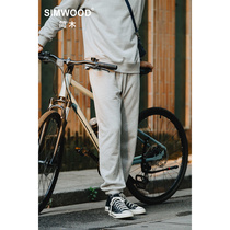 Simwood简木男装【宽松版型】390g重磅纯色休闲束脚抽绳运动卫裤