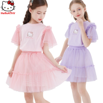 女童套装夏季儿童夏装短袖T恤裙子两件套女孩半身裙薄款套装童装