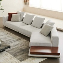 地平线沙发意式极简异形转角客厅别墅大平层直排组合棉麻布艺沙发