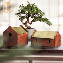 纯黄铜新中式红木纸巾盒高档创意奢华礼品抽纸盒客厅茶几卷纸筒
