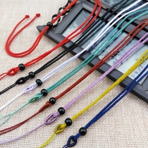 曼波绳黑珠项链绳 DIY纯手工编织绿玉佩平安扣貔貅黄金红绳子男女