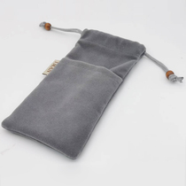 TMAN 充电宝收纳袋手机绒布保护套适用于小米酷泰科倍思罗马仕移动电源防尘束口数据线硬盘袋卡包数码鼠标