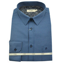 杉杉专柜冬季新品男士莫代尔面料纯色双层加绒保暖衬衫MDR41725