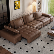 劳伦斯真皮多功能电动沙发床两用伸缩折叠大小户型新款轻奢客厅
