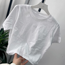 仓八-9-1日单外贸女士T夏季新款超短款短袖T恤衫