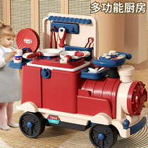 小火车迷你小厨房做饭过家家玩具男女孩儿童3一6岁宝宝2生日礼物4