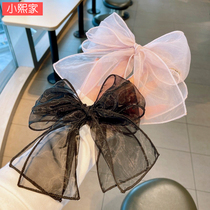 韩国公主时尚欧根纱气质蝴蝶结发饰亲子款女孩头饰儿童发卡弹簧夹