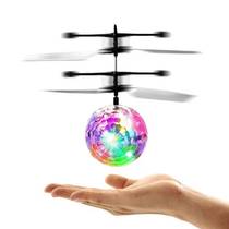 新款感应悬浮水晶球体感七彩球感应飞行小飞仙直升机儿童玩具礼物