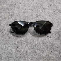 美国采购新品PERSOL商务男士黑色板材合金复古圆框太阳眼镜墨镜