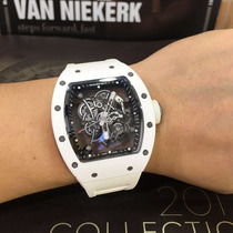 二手99新 理查德米勒RM055 白陶瓷 男士运动手表 机械腕表