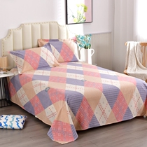 家用100%纯棉磨毛床单单件全棉加厚保暖印花磨绒三件套1.8m双人床