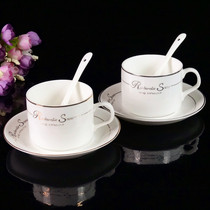 包邮 欧式咖啡杯套装 骨瓷咖啡杯3件套 创意陶瓷咖啡杯碟logo定制