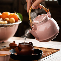 围炉煮茶家用室内汝窑电陶炉x女士罐罐茶煮茶器全套烤茶炉粉色围