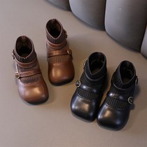 女宝宝鞋小皮鞋1一2到5岁3秋冬季公主软底学步鞋婴儿鞋子加绒棉鞋