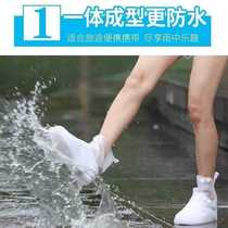 雨鞋套中筒男女徒步时尚防雨鞋套加厚儿童雨天防水鞋套Z防滑耐磨