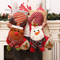 圣诞节袜子儿童礼物袋礼品包装手提袋大号麋鹿老人饰品幼儿园礼盒