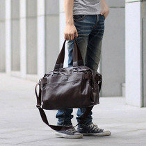 韩版潮流新款手提包旅行包 PU皮质休闲包时尚男包单肩包斜挎包