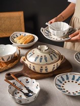 日式碗碟餐具套装碗盘家用轻奢乔迁之喜新居碗具碗筷套装组合2023