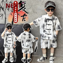 next zyu官方正品儿童汉服新款夏装男童中式唐装套装中国风短袖潮