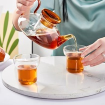 香山茶咖壶耐热玻璃过滤泡茶壶茶水分离简易泡茶器具泡茶壶咖啡壶