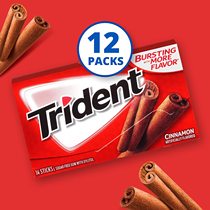 美国无糖经典进口Trident三叉戟木糖醇口香糖 肉桂嚼槟榔12包整盒