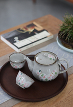 釉下彩 日式茶具陶瓷小茶壶带过滤网餐厅家用 礼盒茶具套装 葫芦