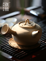 纯手工陶瓷煮水壶工夫茶电陶炉耐热壶砂铫左右侧把壶成竹茶器