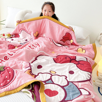 婴儿盖毯十层纯棉毛巾被纱布儿童被子加厚宝宝幼儿园午睡毯子春秋