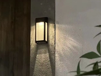 经典四方水波纹灯罩塑料太阳能壁灯自建房民宿酒店奶茶店