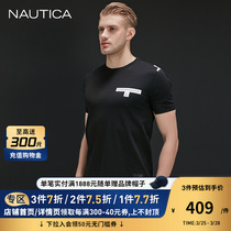 NAUTICA/诺帝卡黑帆限量男装夏季日常休闲时尚短袖圆领T恤VC0160