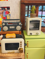 网红地摊娃娃屋你小厨房全套烹饪厨具电器冰箱电视烤箱收音机模型