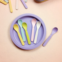 桔子Kerr可爱竹纤维韩式宝宝辅食叉勺儿童餐具婴儿长柄家用吃饭勺