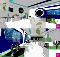 Sketchup草图大师工业工装机器人科技智能室内展览展厅展馆su模型