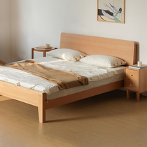 直销北式全实木悬浮床榉木床1.5米1.8约储物床收纳床