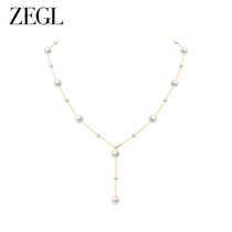ZEGL法式满天星人造珍珠项链女轻奢小众春夏毛衣链大气高档锁骨链