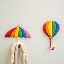 彩虹雨伞气球粘钩 免打孔创意可爱装饰挂钩 墙面贴饰收纳装饰品