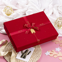 围巾新年礼盒包装盒空盒子礼品盒男生冬季送人装手套帽子的礼物盒