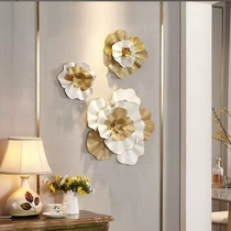 现代欧式铁艺挂件墙面装饰客厅背景墙玄关金属壁饰金色花朵壁挂