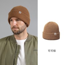 Fancet帽子男冬季潮休闲百搭毛线帽羊毛针织帽加厚保暖套头帽冷帽